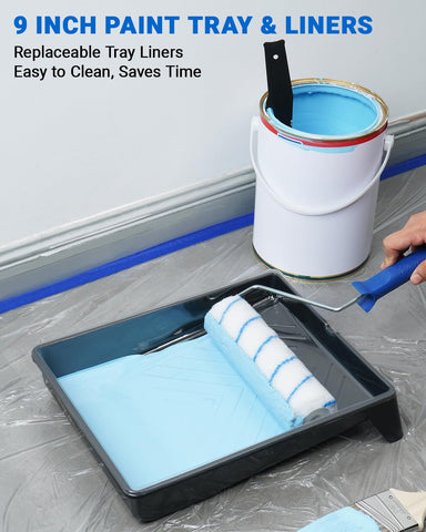 Lupar extension pole enables reaching high walls from ground level for safer painting