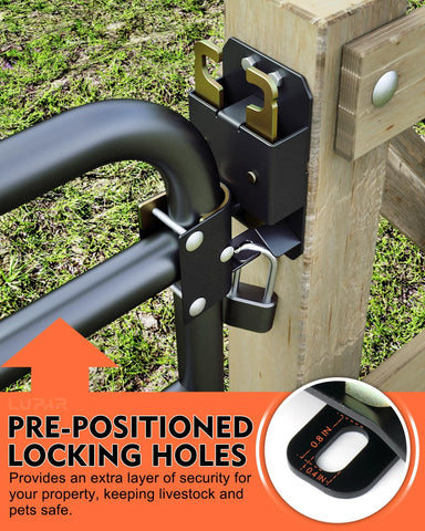 Lupar padlock hole feature adds security during hay loading.