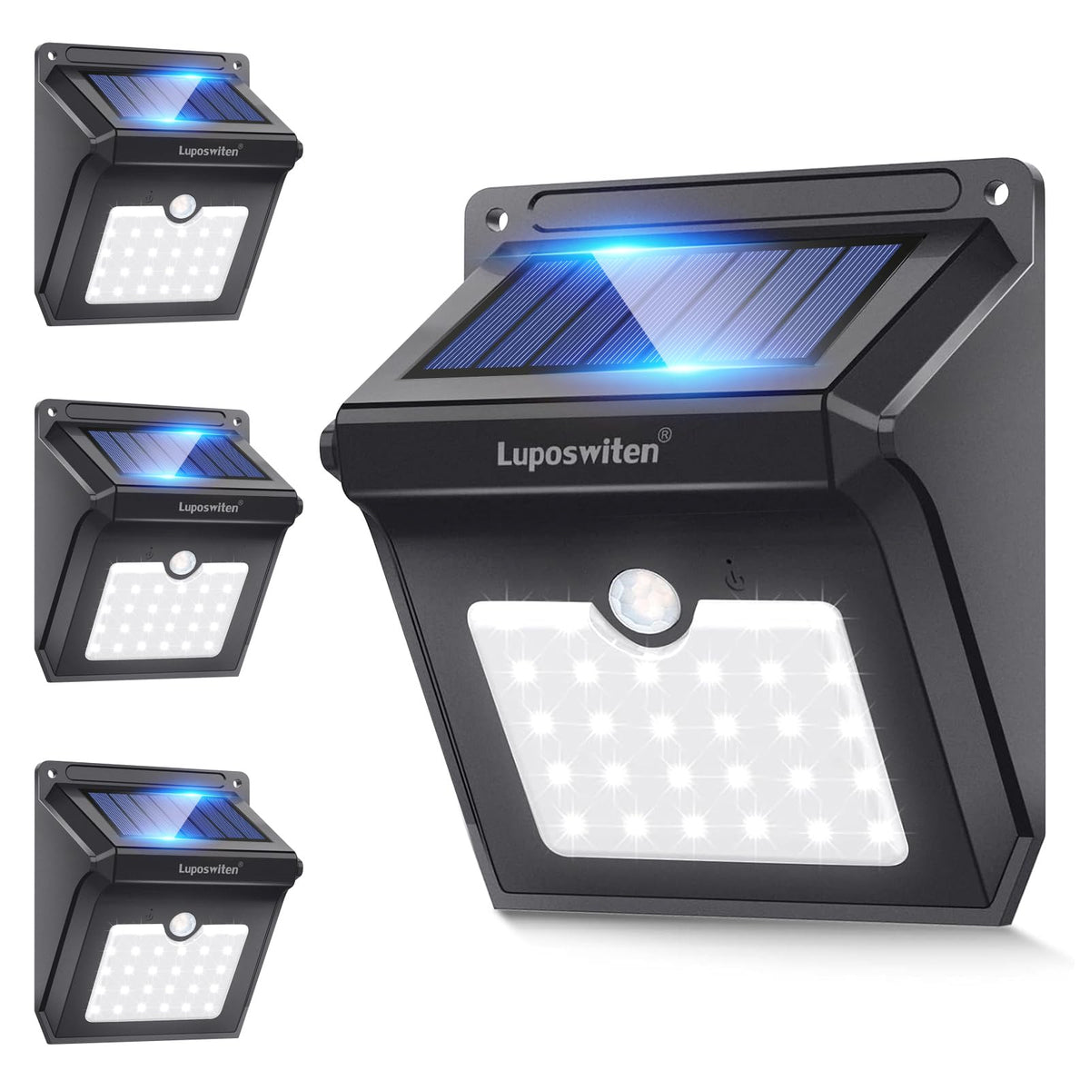 Luposwiten front door 28-LED solar light providing bright entry illumination