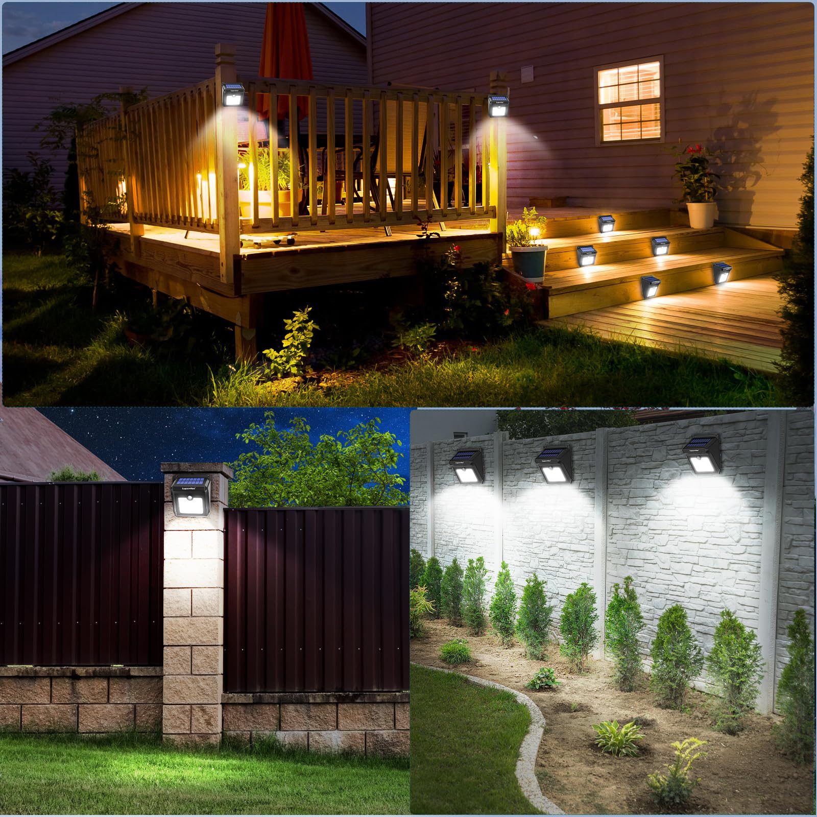 Luposwiten energy-saving solar wall light reduces energy use outdoors