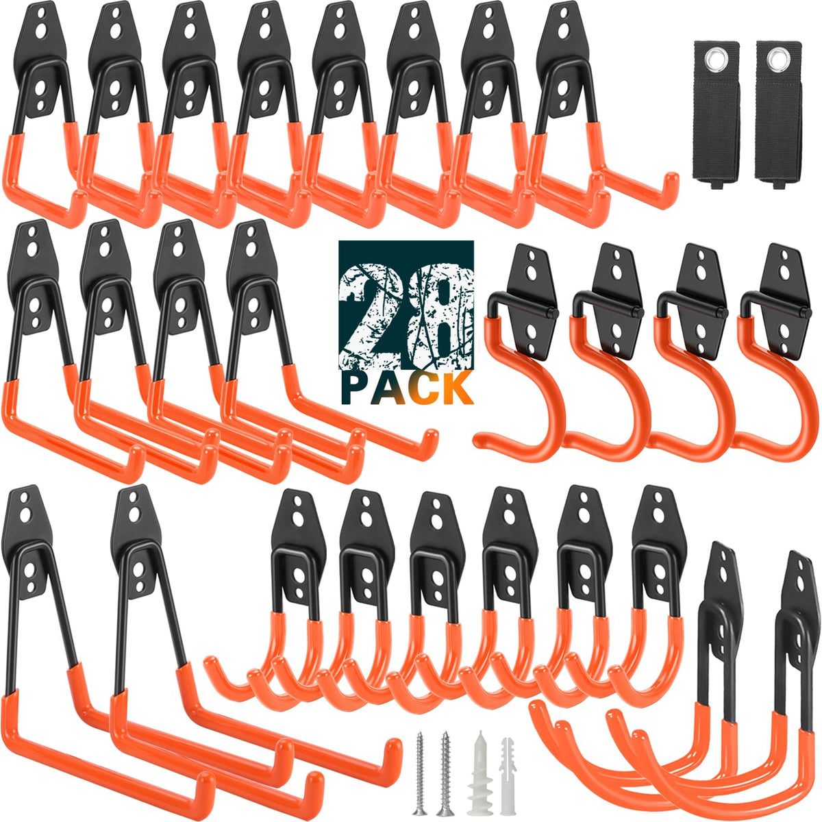 LUPYJI garage hooks with anti-slip coating for secure tool hanging