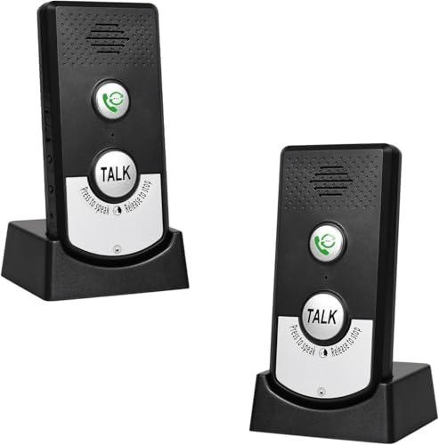 Luqeeg 2‑way intercom unit in living room enabling seamless two‑way conversations.