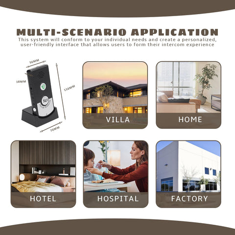 Luqeeg intercom features a large capacity battery for long-lasting use.