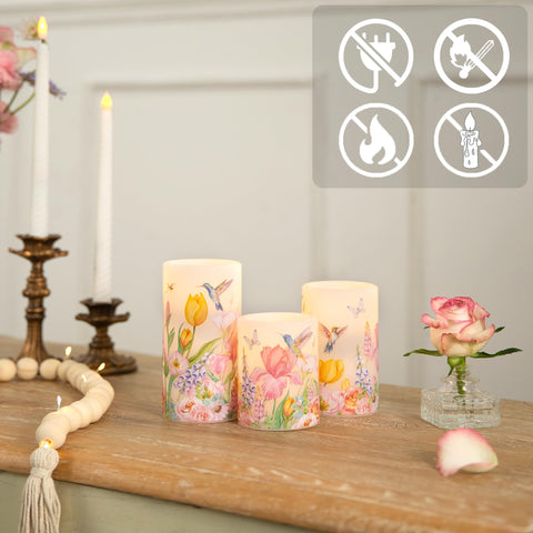 LUSHARBOR floral-inspired candle suitable for Christmas decor and gifts