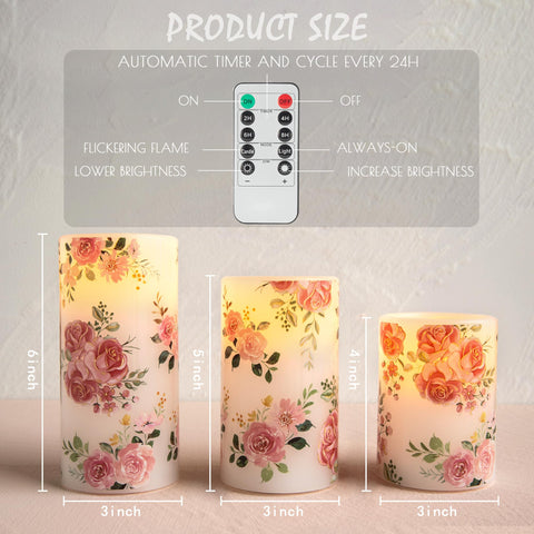LUSHARBOR battery-operated candle emitting a warm flicker safely.