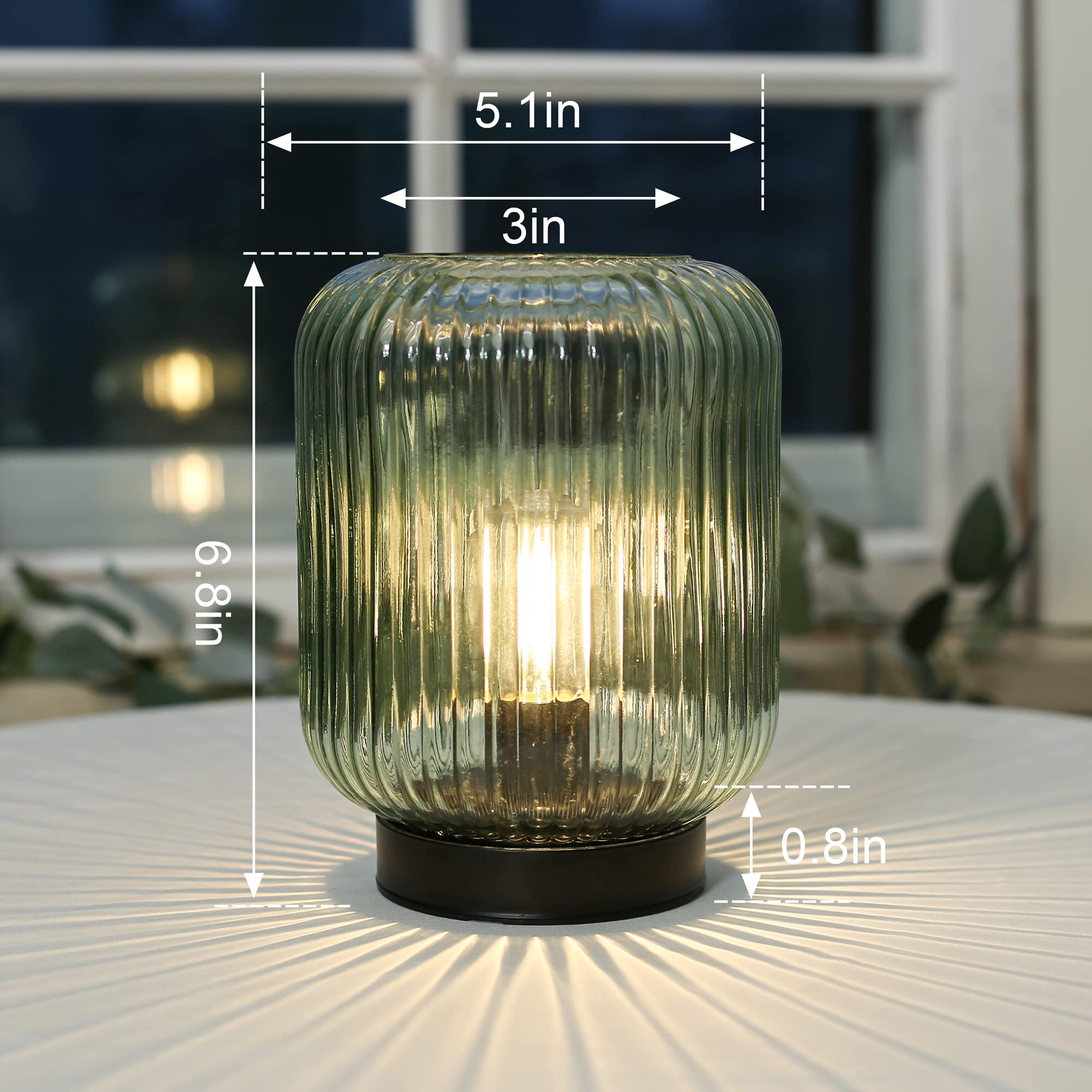 LUSHARBOR LED bulb included for immediate soft ambient lighting