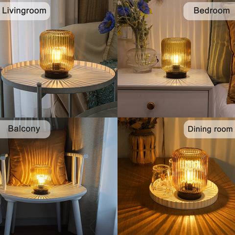 LUSHARBOR LED bulb included for bright, gentle illumination with easy setup.