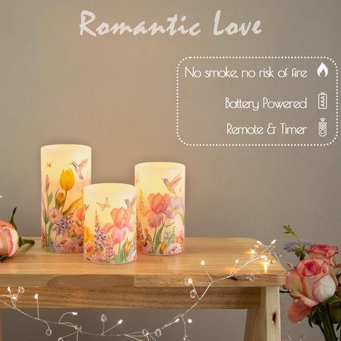 LUSHARBOR remote-control candle with timer provides easy ambience control