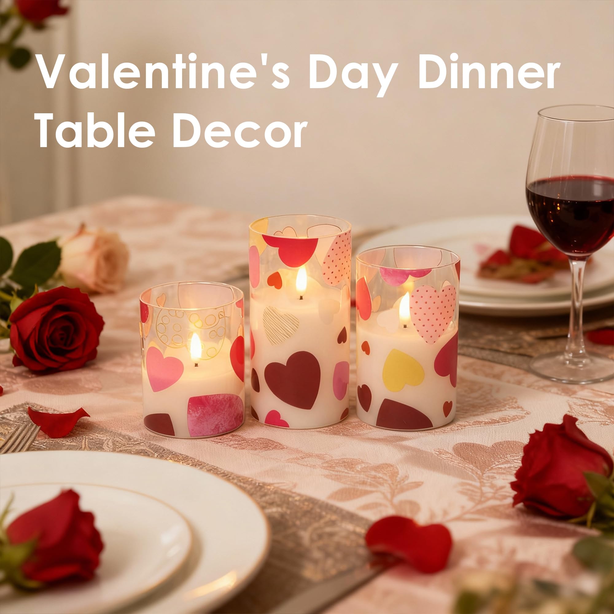 LUSHARBOR decorative candles elevate romantic table décor.