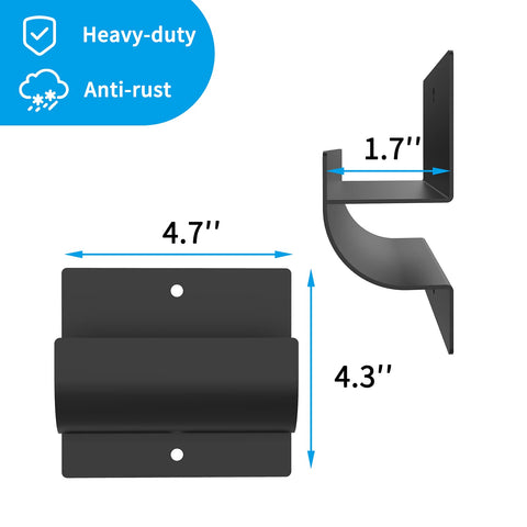 Lusheer wall mount ladder hooks securely hold tools and garden gear.