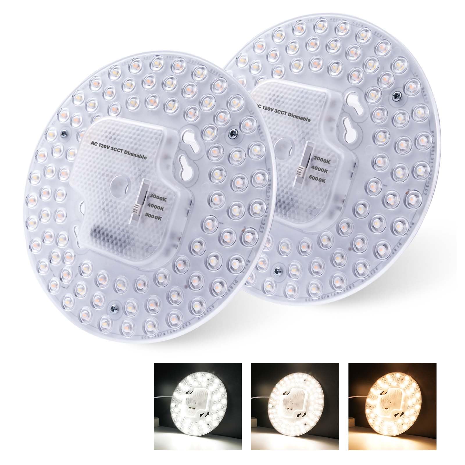Lustaled 2-pack 36W LED light engine for 6.69-inch retrofit delivering bright, even illumination.