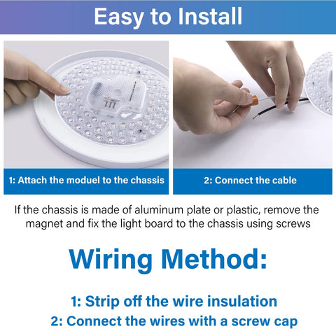 Lustaled ceiling fan light replacement kit for flush mounts.