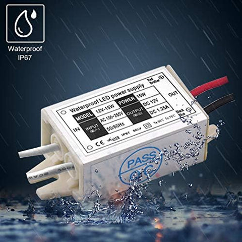 Lustaled IP67 waterproof rating protects outdoor lighting from rain