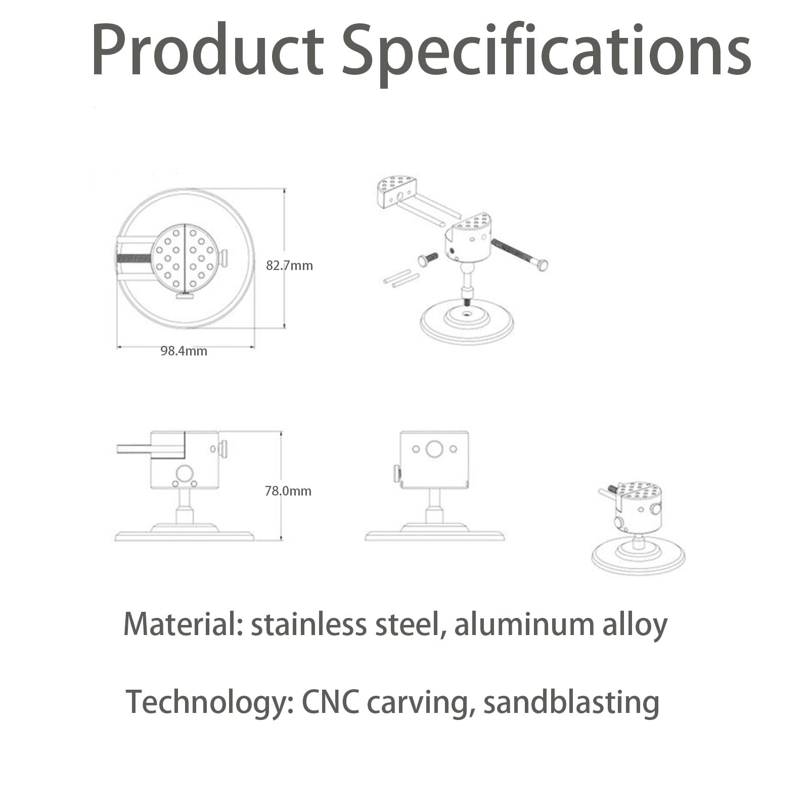 LuTangous aluminum base with anodized finish resists scratches during setups.