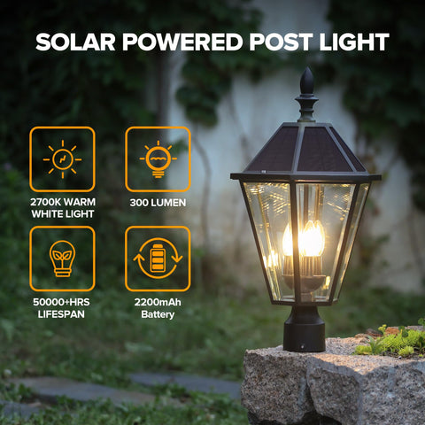 Garden path illumination provided by LUTEC post light for safe navigation