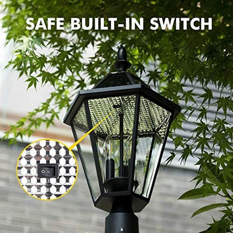 Night-time LUTEC glow under a starry sky with energy-efficient LED