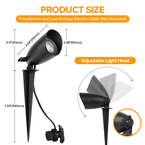 LUTEC 180-degree rotatable head, precise feature highlighting.