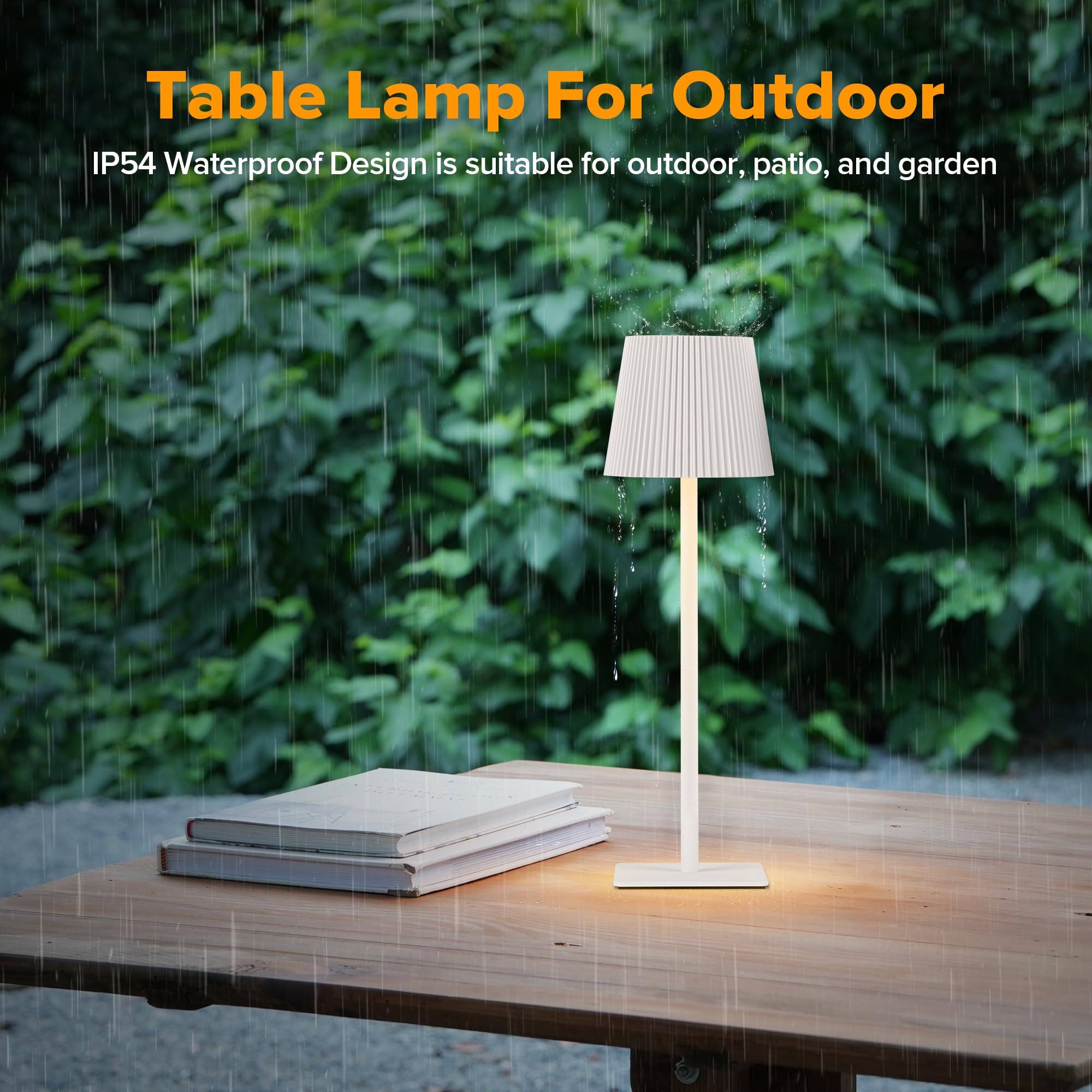 LUTEC waterproof design base for outdoor or bar use.