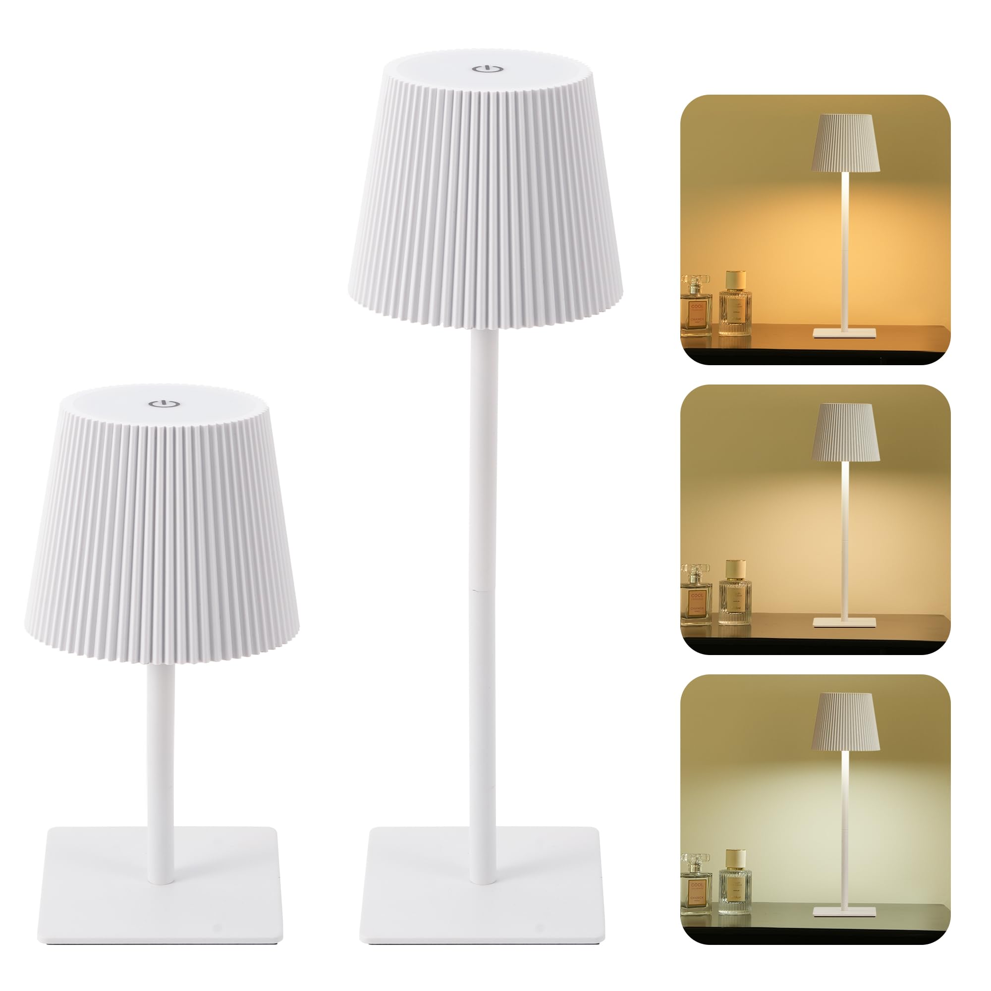 LUTEC cordless table lamp front view for versatile dining and desk lighting.