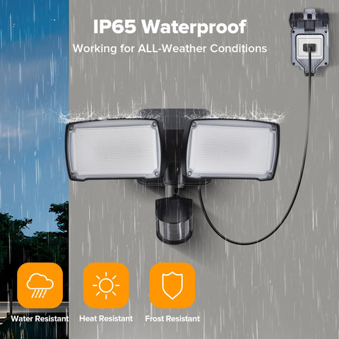 LUTEC 21W IP65 outdoor light ready for rain and snow with rugged waterproofing