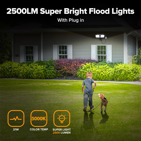 LUTEC 21W motion sensor outdoor flood light side view highlights wide sensing coverage