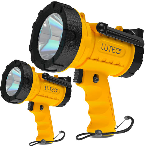 LUTEC 2-Pack spotlight front view for dependable outdoor night tasks