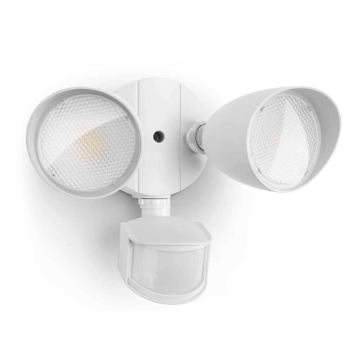 LUTEC 32W LED security light front view brightening entryway with motion sensor