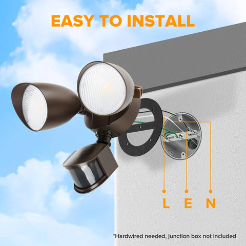 Easy installation and long life support dependable year-round outdoor lighting.