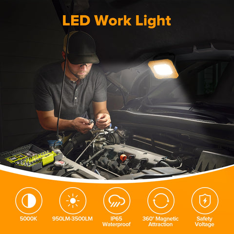 LUTEC built-in 4000mAh rechargeable battery with power indicator