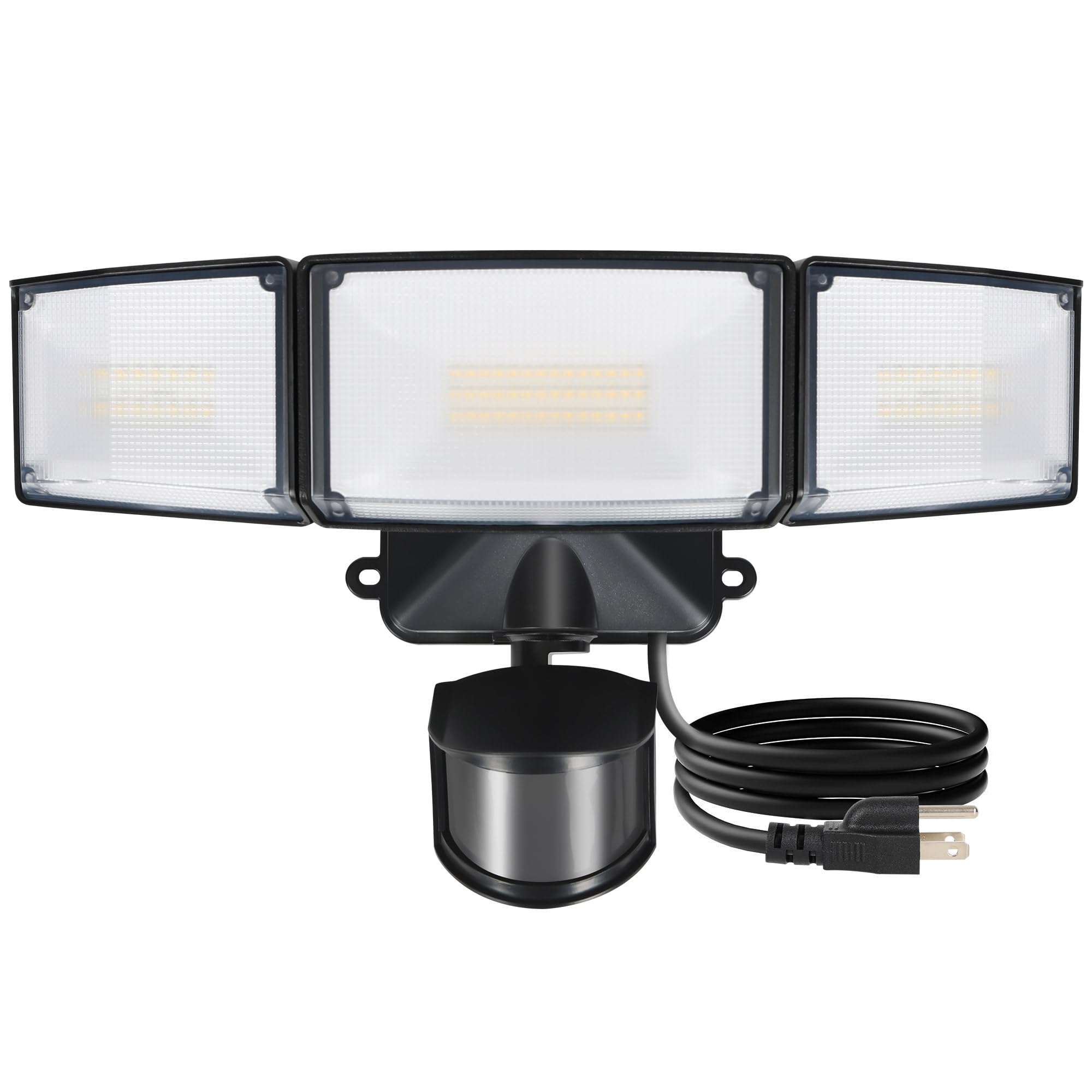 LUTEC 50W motion sensor flood light, front view for enhanced outdoor security.