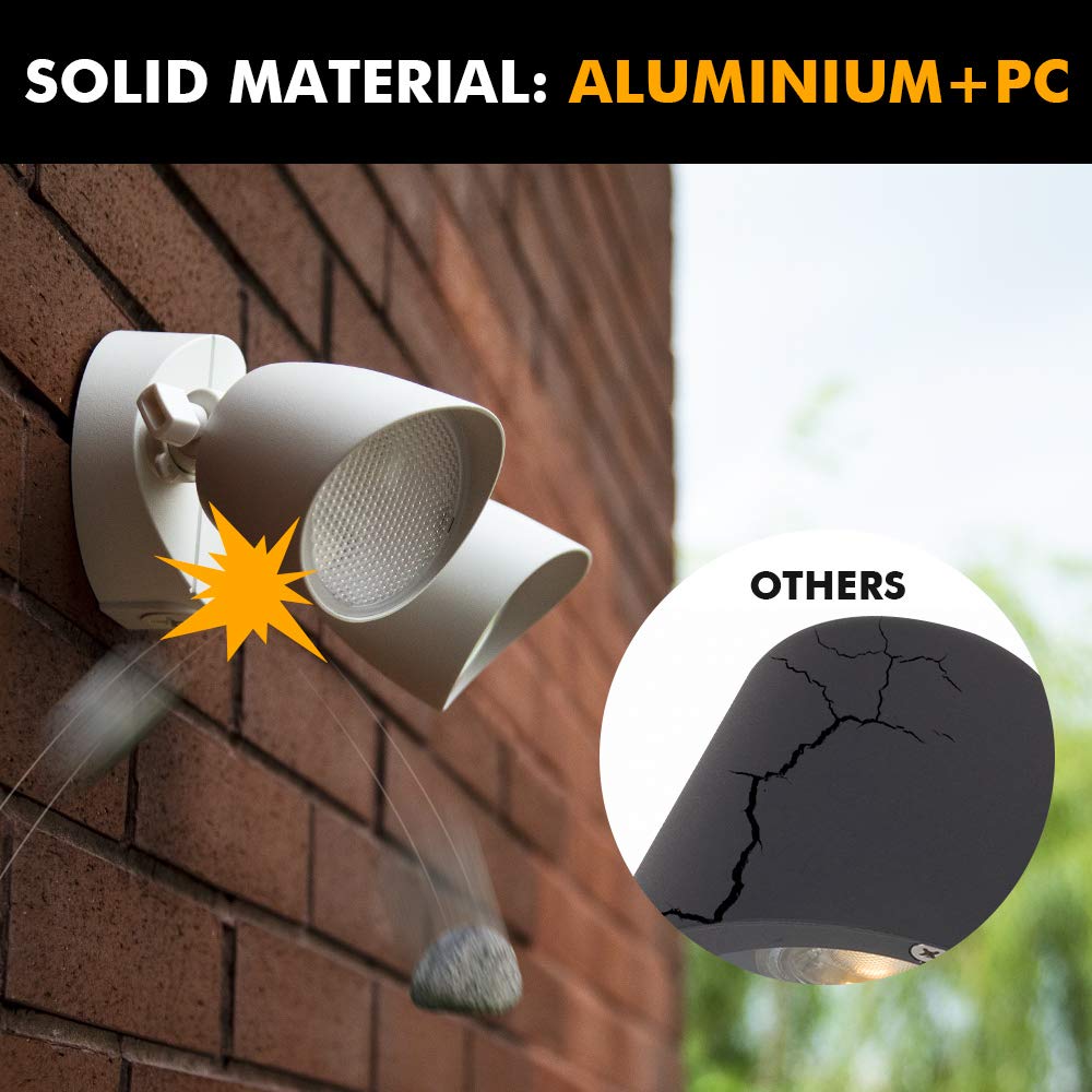 LUTEC 6222W-D2D operates dusk-to-dawn automatically for nighttime security.