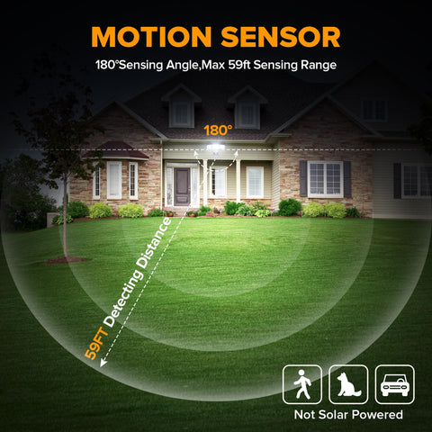 Close-up of LUTEC night light feature with independent control at night.
