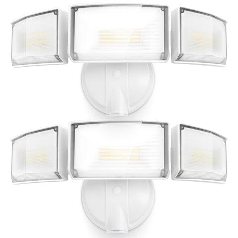 LUTEC 75W flood light wall-mount setup for garages and porches.