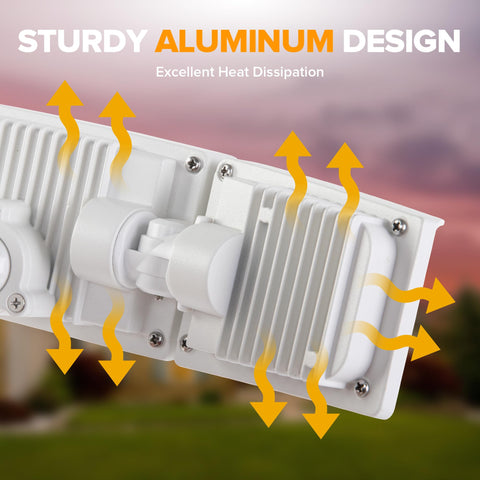 LUTEC aluminum body with multi-groove heat sink for cooling.