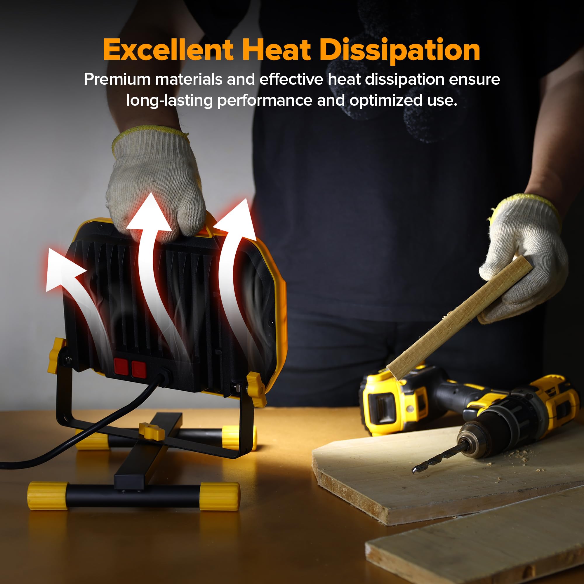 LUTEC anti-slip handle enables easy transport on job sites.