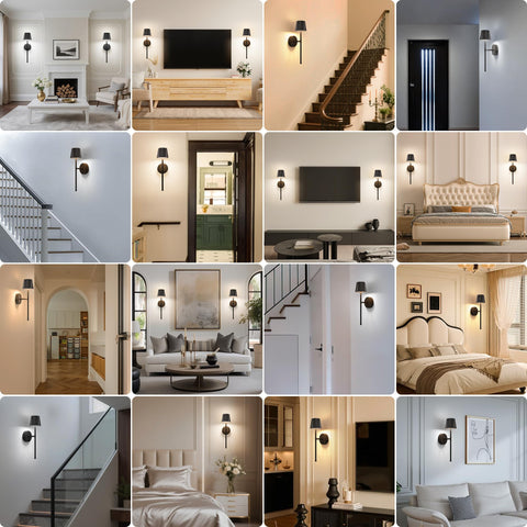 LUTEC bedroom wall light creates a cozy ambient glow.