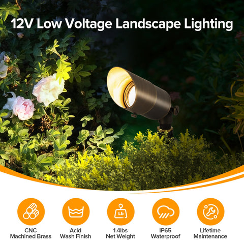 LUTEC bronze finish landscape light highlighting pathways with targeted beams