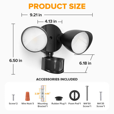LUTEC compact outdoor flood light fits tight mounting spaces