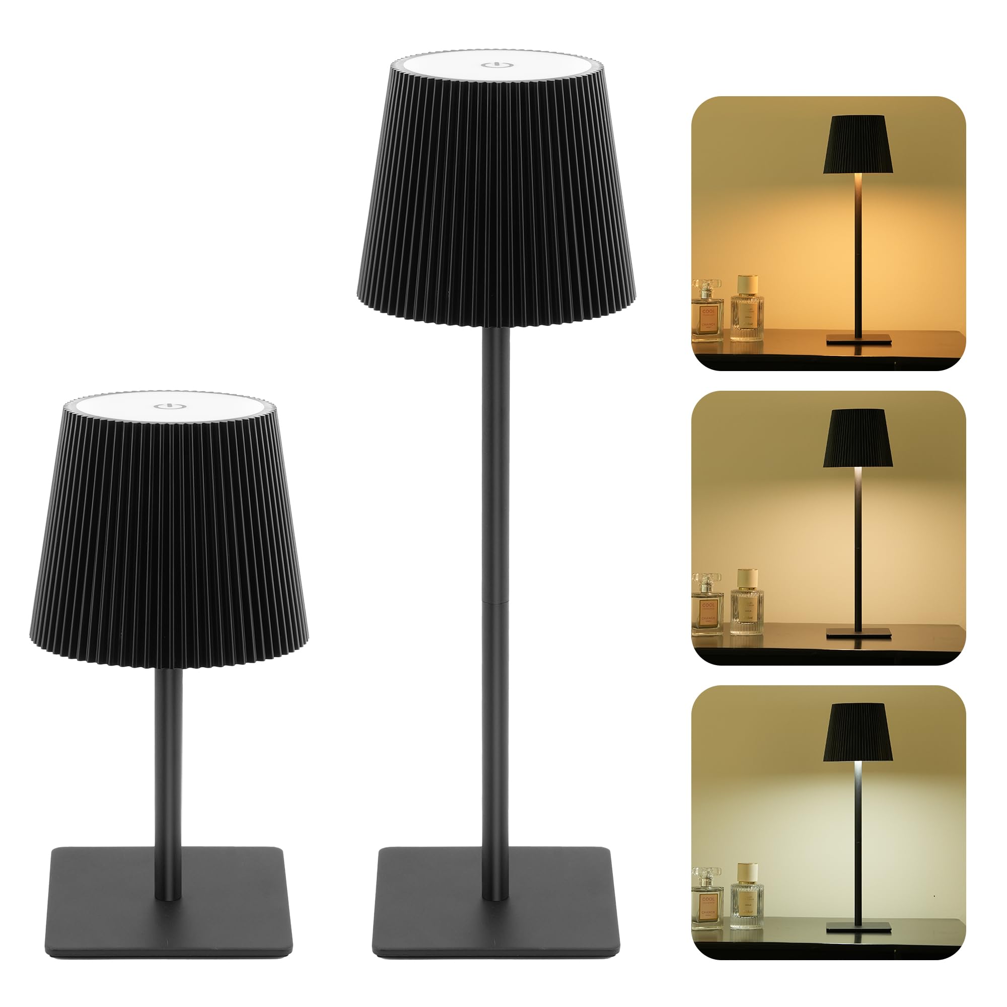 LUTEC cordless table lamp with 6000mAh battery for cord-free flexibility.
