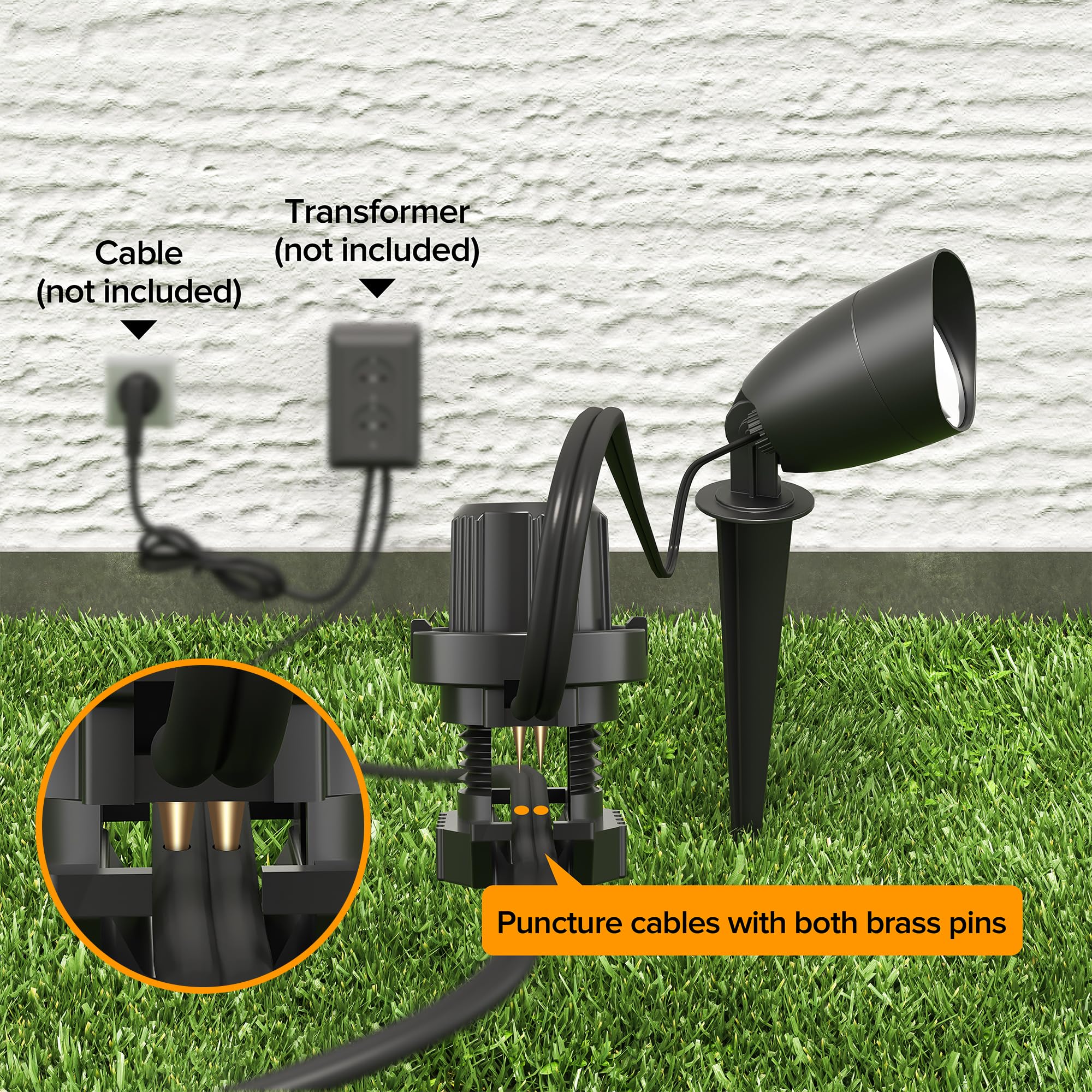 LUTEC die-cast aluminum outdoor light, durable garden spotlight for years.