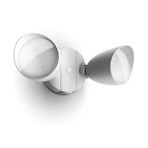 LUTEC dual-head floodlight with adjustable heads for customizable patio lighting.