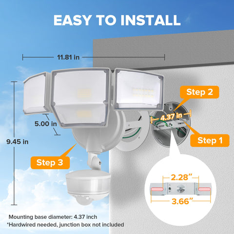 LUTEC energy-saving floodlight lowers power use versus halogen