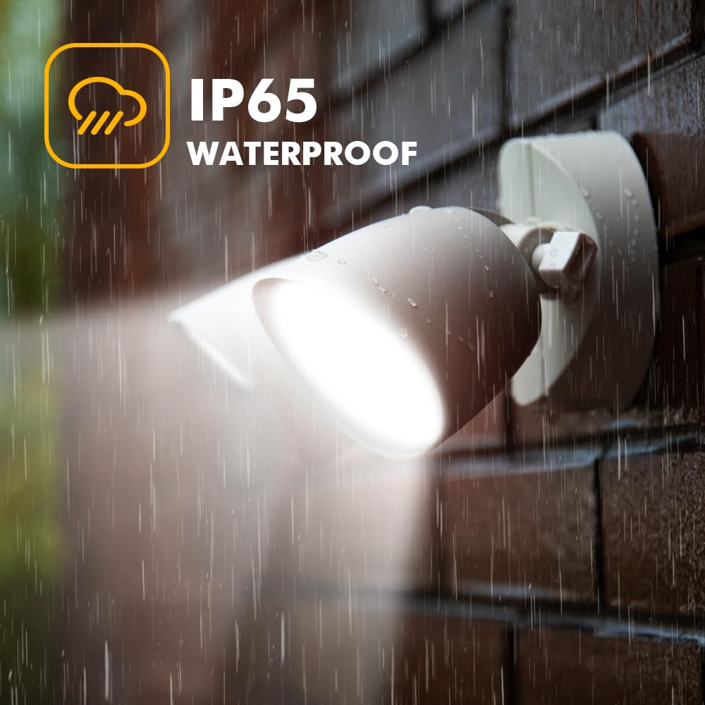 LUTEC floodlight ideal for driveways and entryways with enhanced safety.