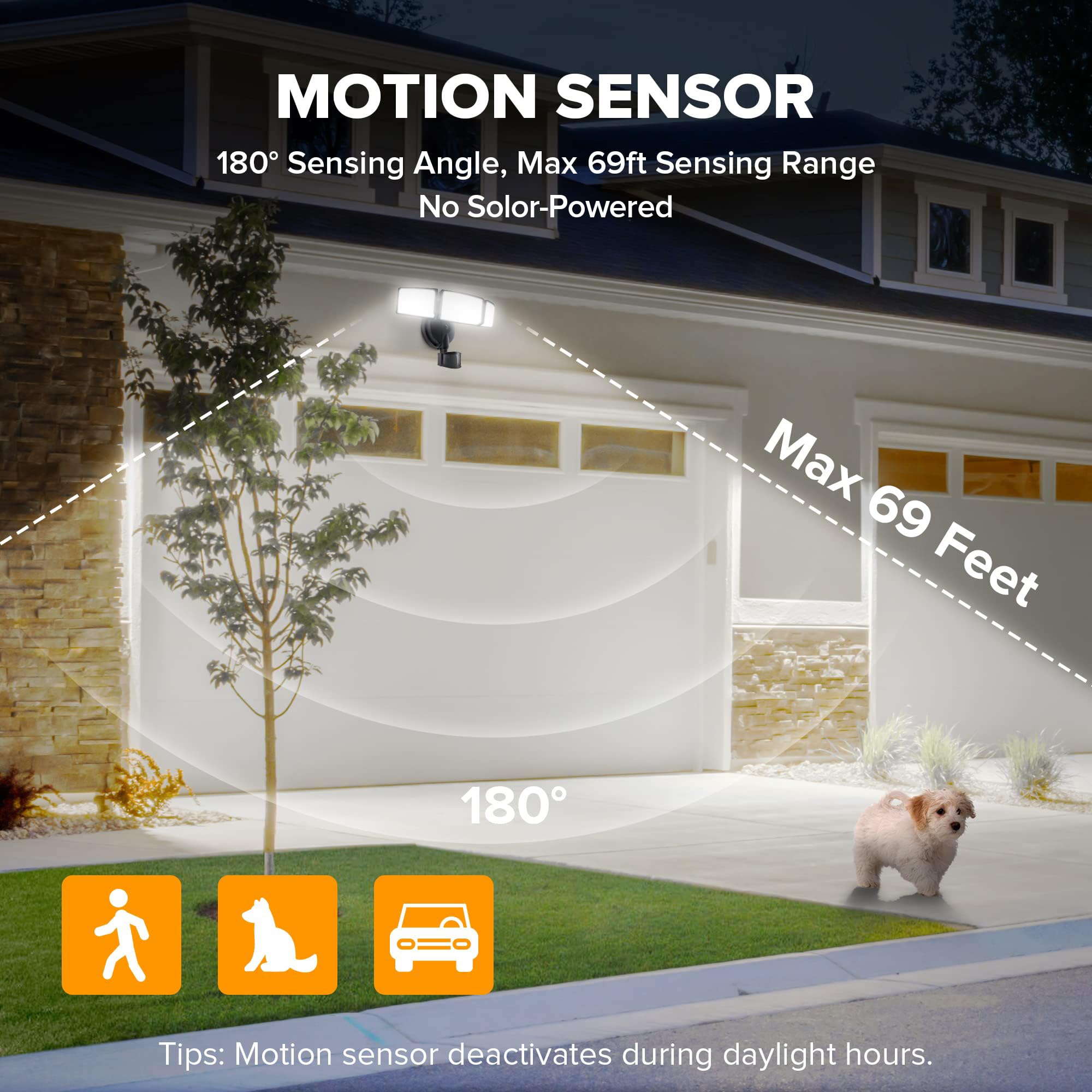 LUTEC IP65-rated exterior fixture withstands rain and wind in any season