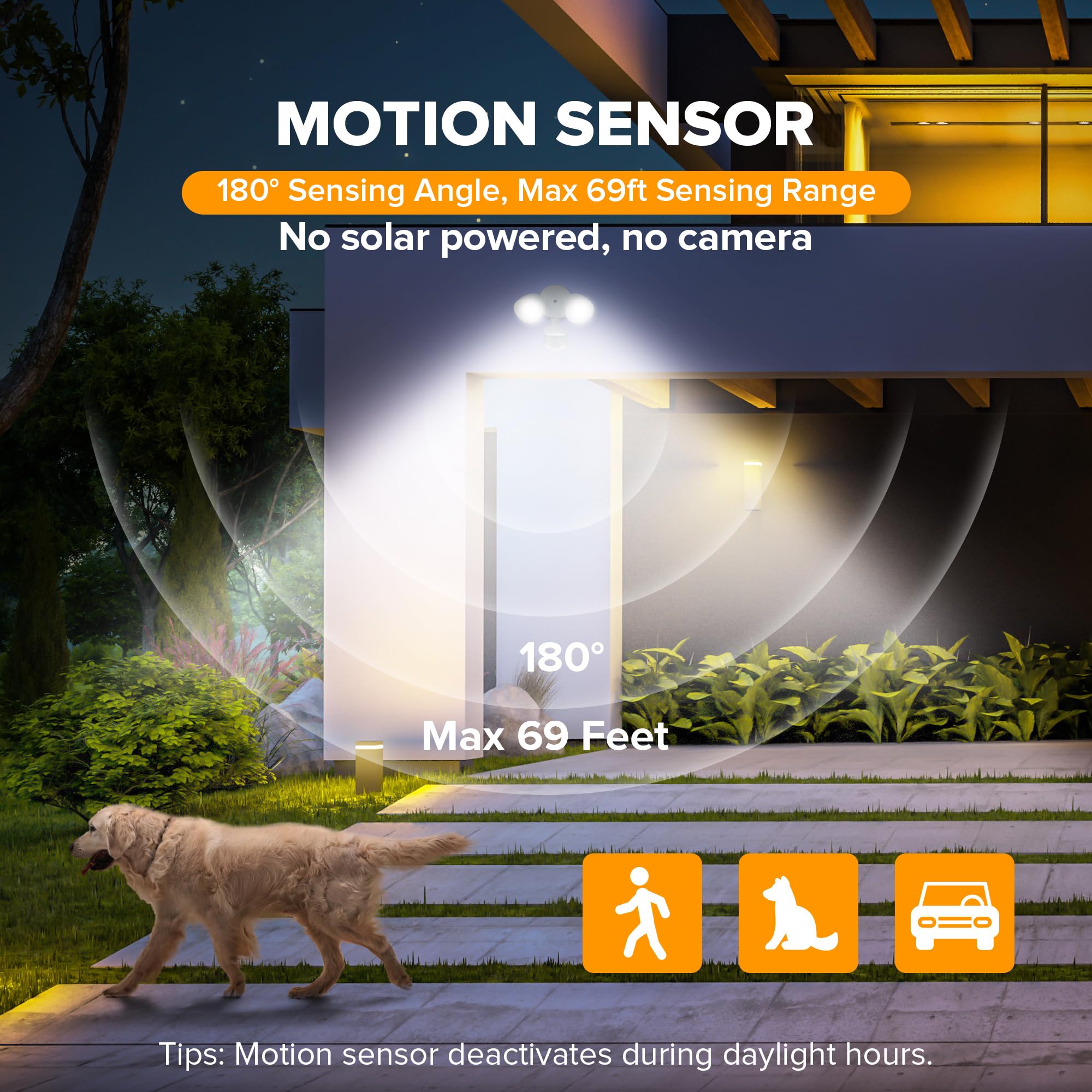 LUTEC IP65 outdoor light safeguarding driveway and walkway in rain