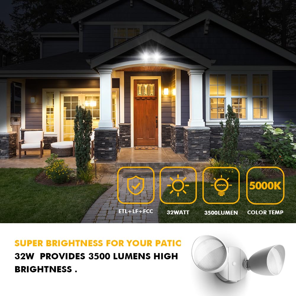 LUTEC LED security light delivering 3500 lumens for clear nighttime visibility.