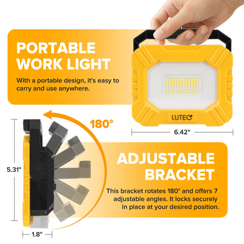 LUTEC magnetic base attached to a vehicle for hands-free lighting