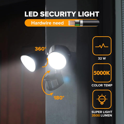 LUTEC motion-sensor light detects activity up to 69 feet along the driveway