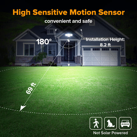 LUTEC motion sensor lights detect movement up to 69 feet for responsive safety