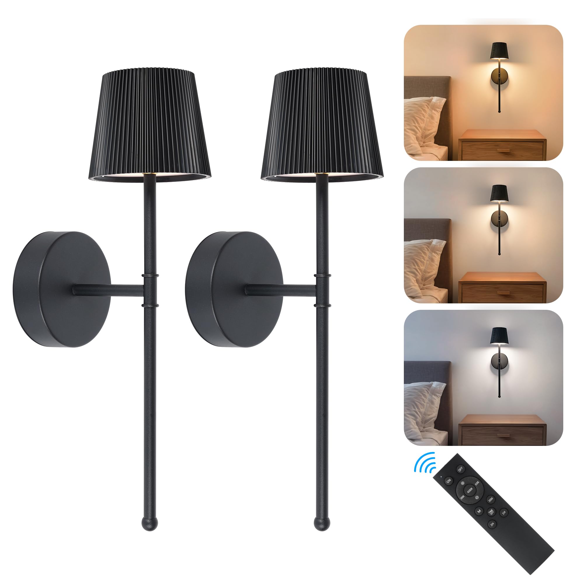 LUTEC outdoor-ready battery sconce for indoor or sheltered outdoor spaces.